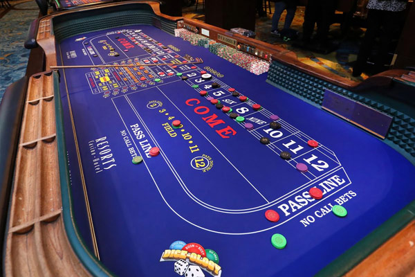craps table atlantic city