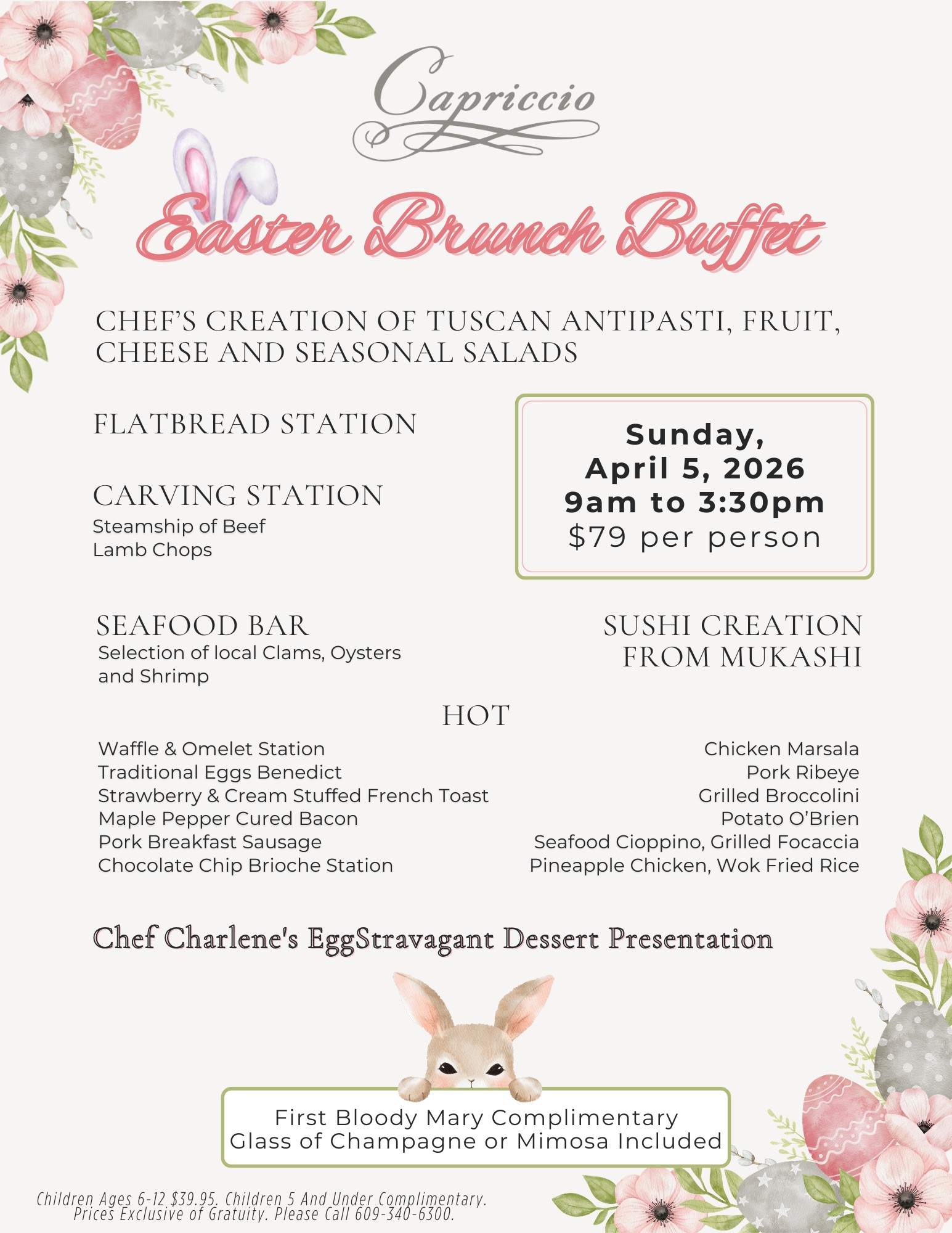capriccio easter menu