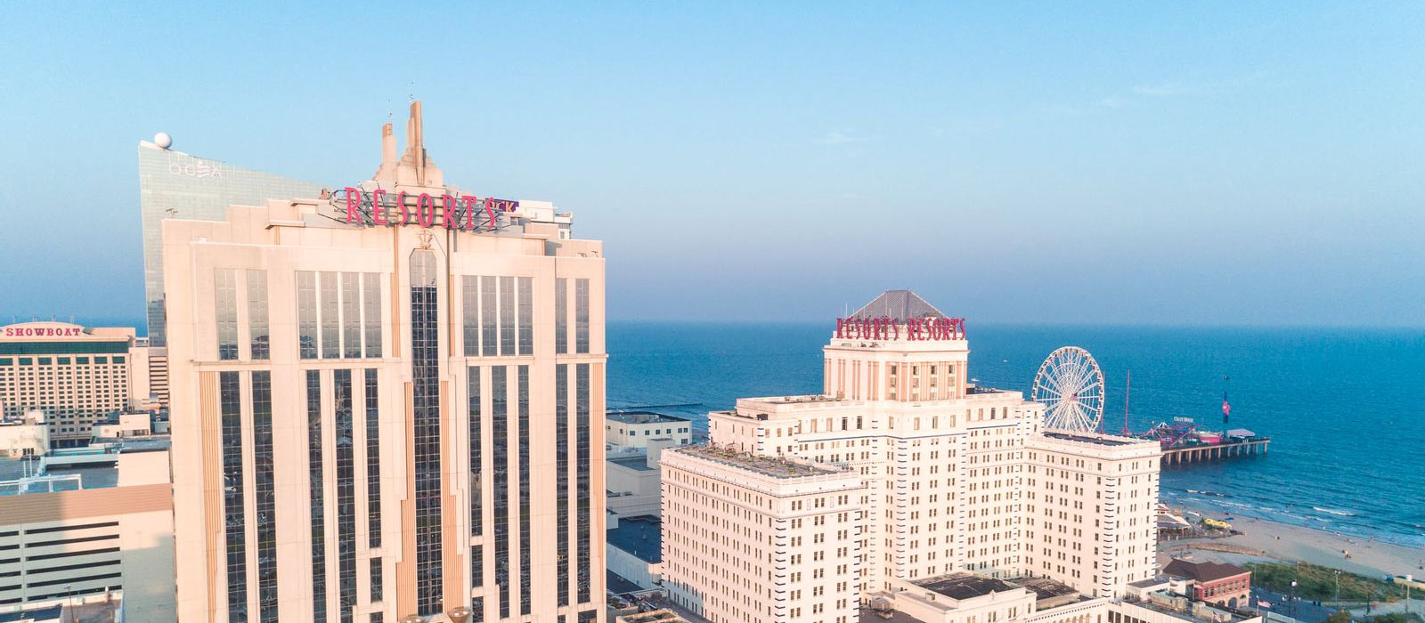 aerial view of the resorts casino's exterior